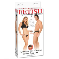 FETISH FANTASY SERIES - HOHLVIBRATOR-GURT F�R SIE UND IHN, NAT�RLICH, 14 CM
