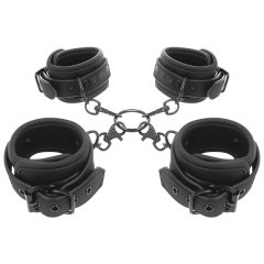 FETISH SUBMISSIVE - HAND- UND KN�CHEL-HANDSCHELLEN-SET MIT NOPRENE-FUTTER